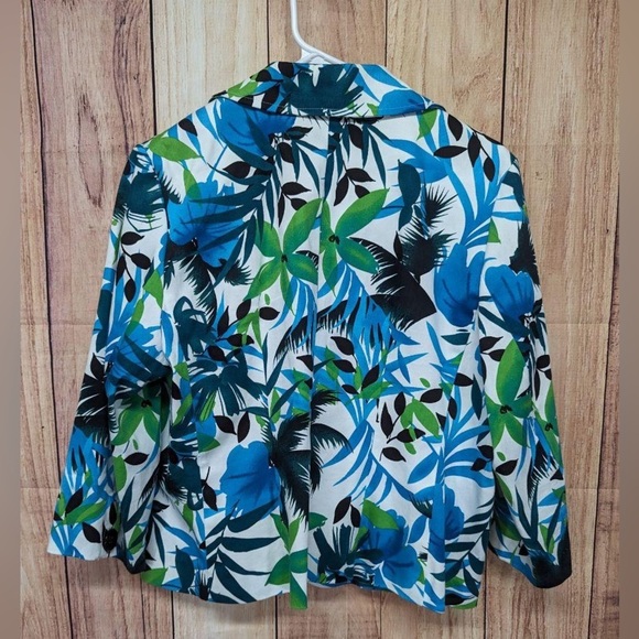 Notations Floral printed lightweight blazer size L - Picture 5 of 7